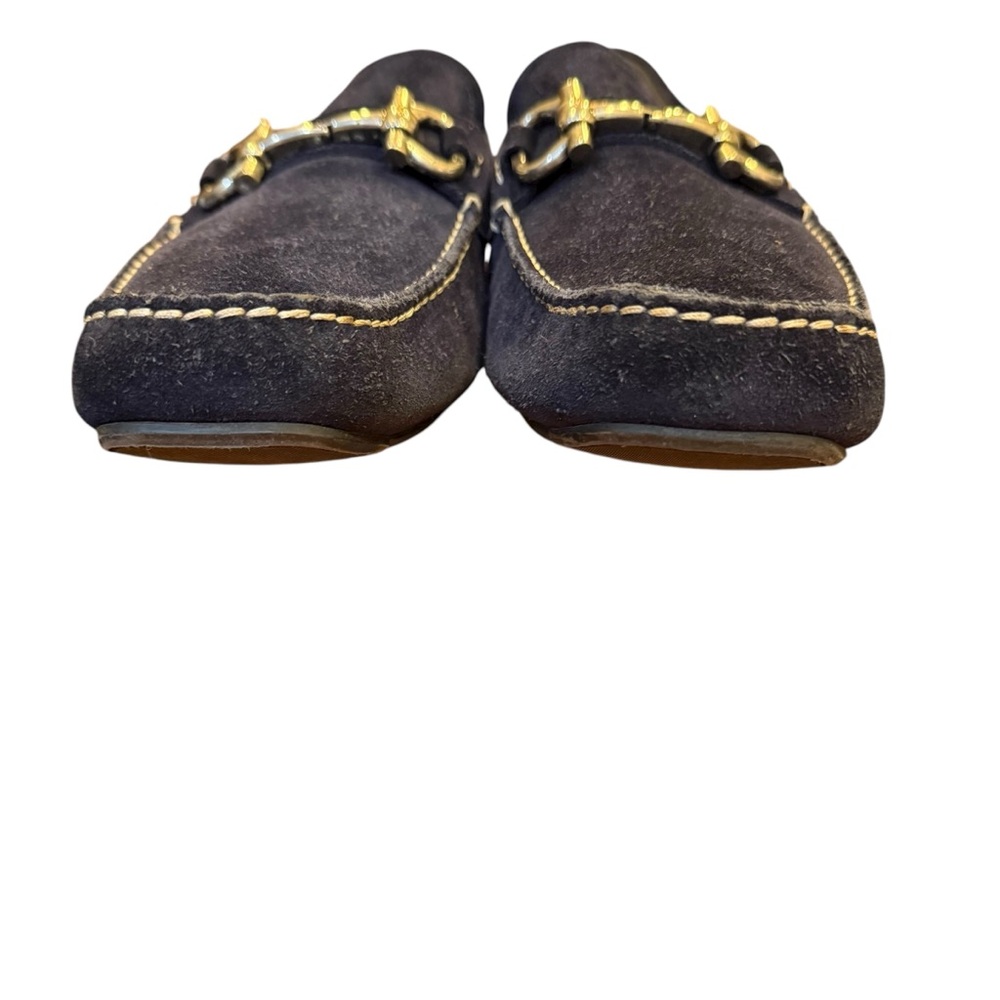 Salvatore Ferragamo Men’s Parigi Navy Blue Suede Driving Loafers Sz 13 - Picture 3 of 13